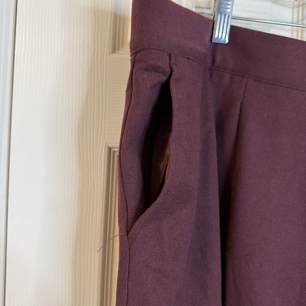 NWT Torrid Set Of 2 Women's Brushed Twill Wide Leg Pants Size 20R Maroon & Green - Picture 6 of 16